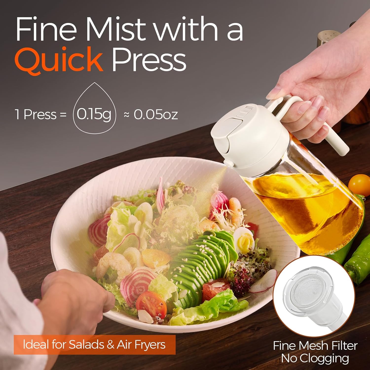 OIL BOTTLE SPRAY (AVAILABLE IN WHITE)
