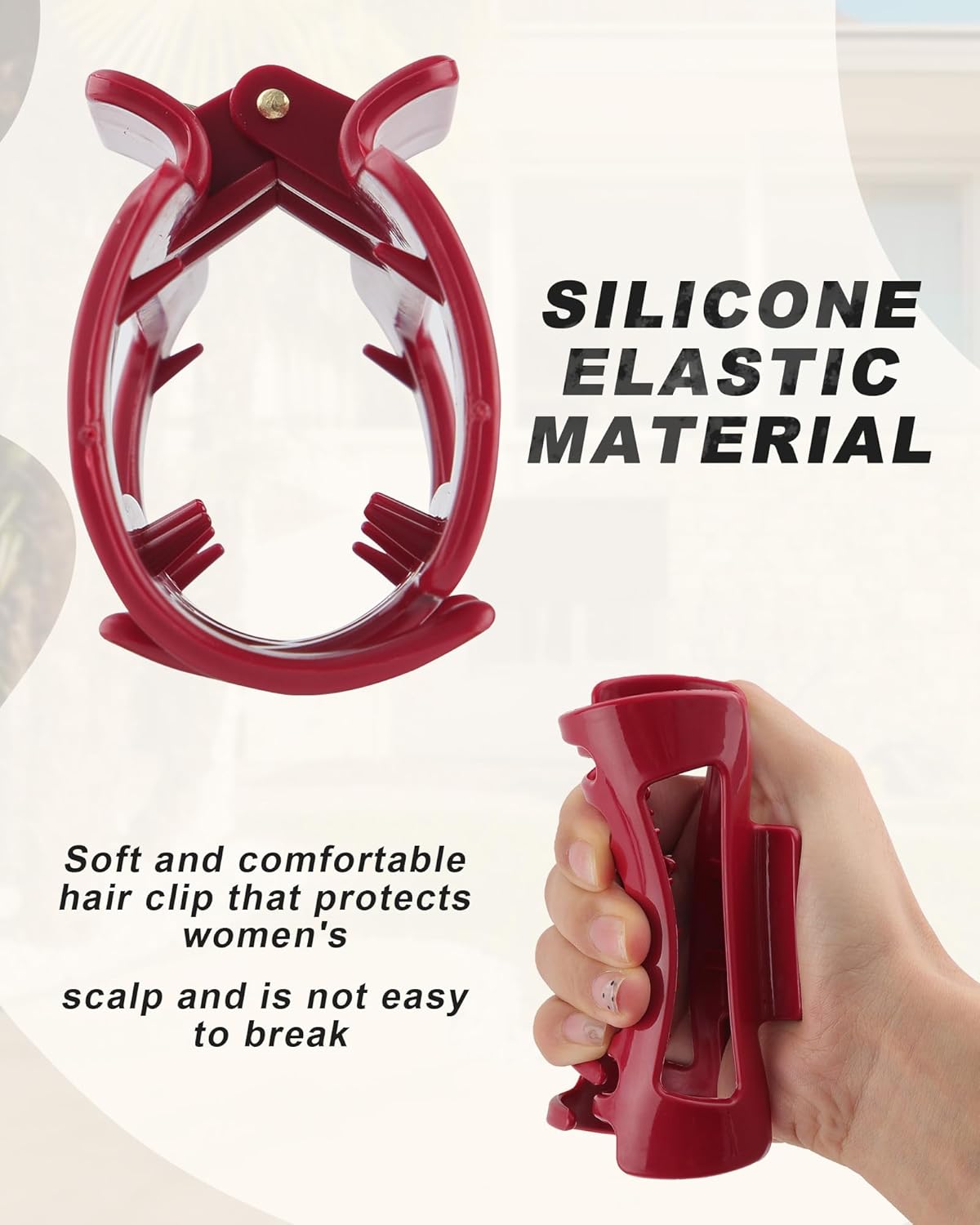 SILICONE HAIR CLAMP